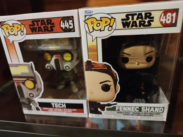 🔴 Lot 2x Figurines Funko Pop STAR WARS Fennec Shand 481 + Tech 445 neufs rare