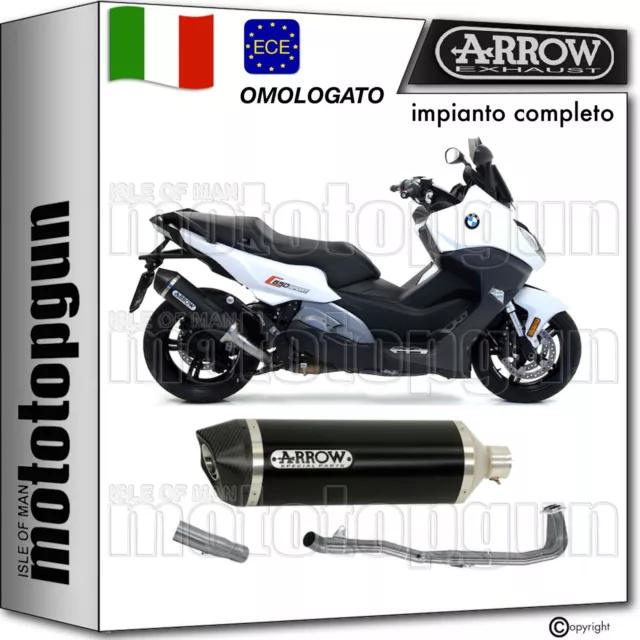 Arrow Scarico Completo Hom-Nocat Race-Tech Nero C Bmw C650 C 650 Sport 2020 20