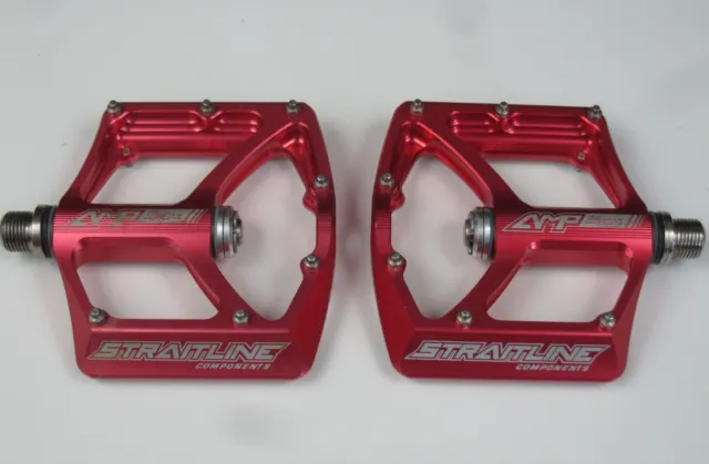 STRAITLINE AMP MTB Platform Pedals RED and NEW!