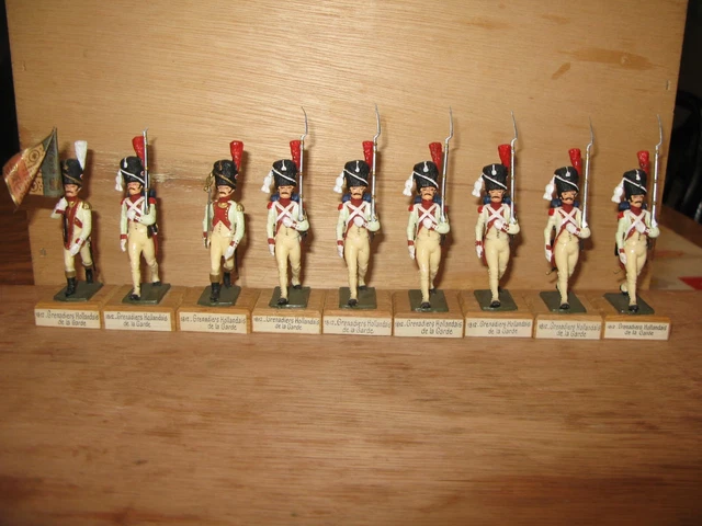 Soldats Du 1er Empire - Grenadiers En Bronze Peint - 70 Mm - Figurines De Collection