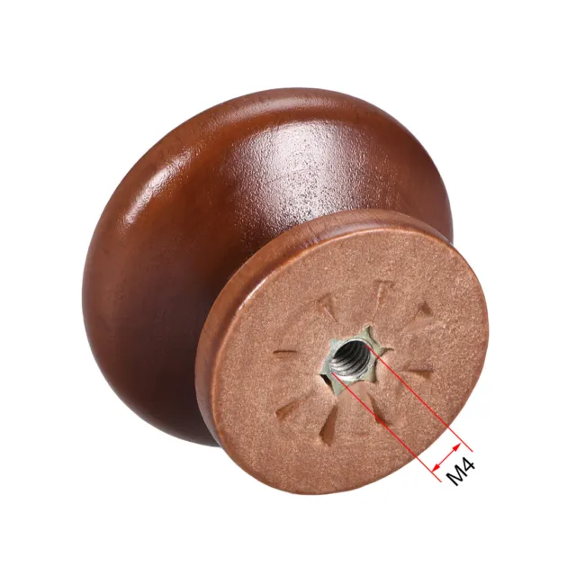 25 mm-35 mm diapositives poignées bouton rond en bois armoire tiroir porte tire 3