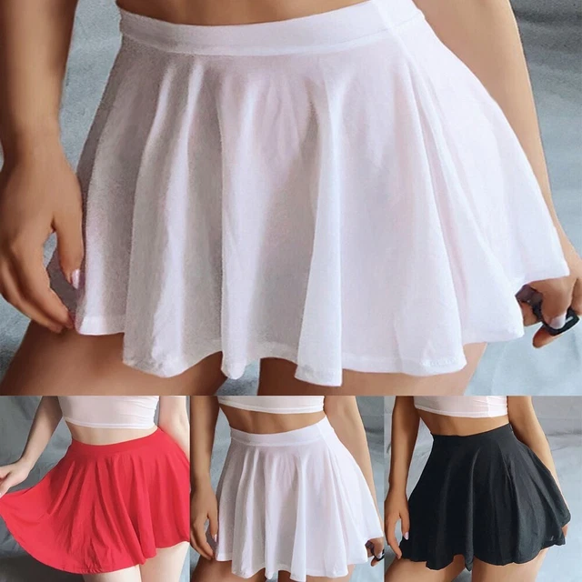 Gonna minigonna plissettata poliestere bella universale linea ad A costume donna