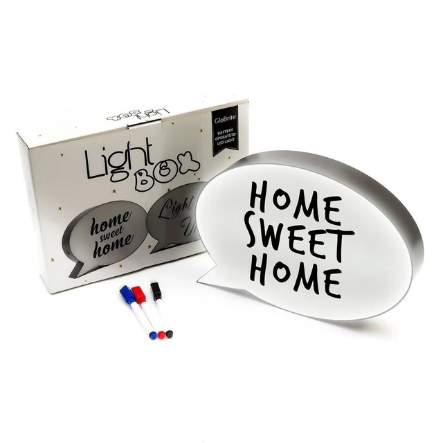 JOB LOT 10 x Speech Bubble LED Light Up Box Write Your Own Message Display Sign
