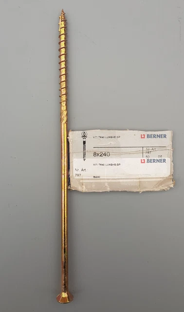 VITI Berner PER CARPENTERIA LEGNO Acciaio torx lunghi lungo vite 240/80 mm 24 cm