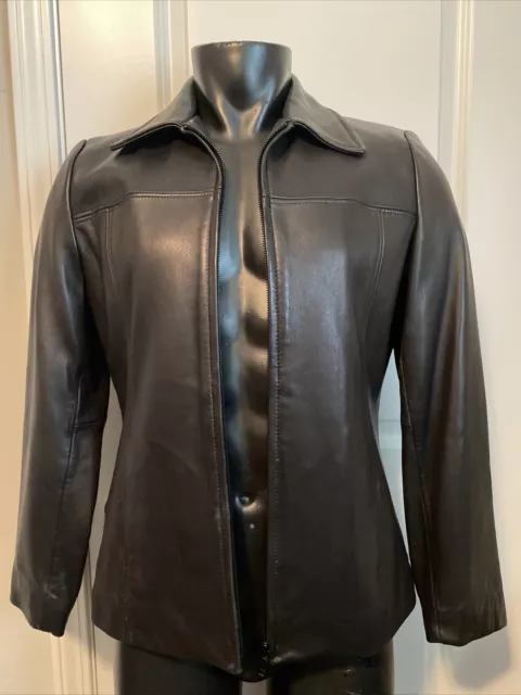 Andrew Marc Leather Jacket Marc New York - Black - Full Zip - Men's Medium