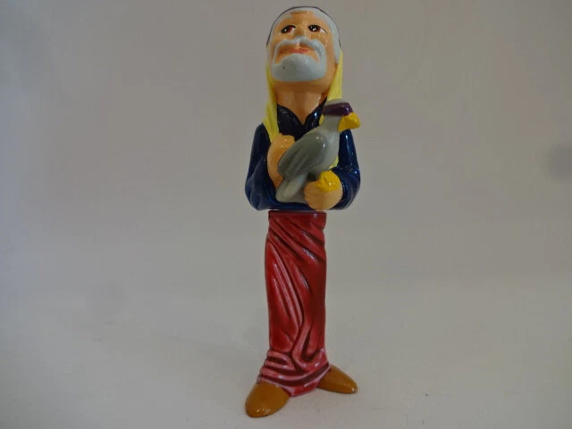 Weihnachtskrippenfigur / Heiligen Drei Könige / Caspar mit Geschenk