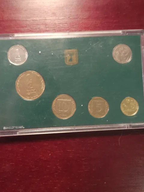 Israel Official Mint New Sheqel Coins Set 1988 with Special Rambam coin UNC