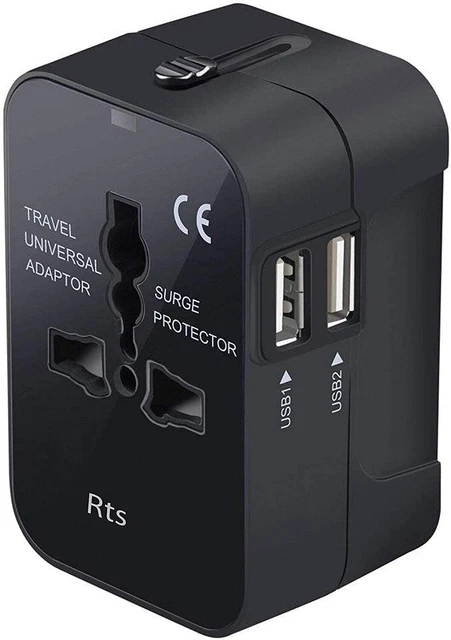 Adaptateur de chargeur de voyage universel USB double Ports USB avec...