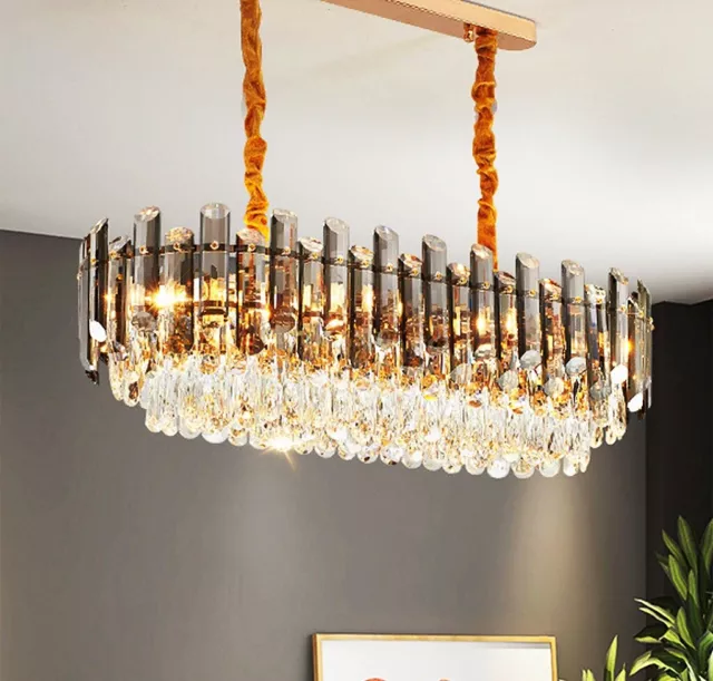 Luxus Deckenleuchte Kristall Decken Lampe Kronleuchter LED Dimmbar Pendelleuchte