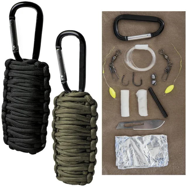 Mil-Tec Paracord Survival kit small Fallschirmleine Outdoor Parachute Cord klein