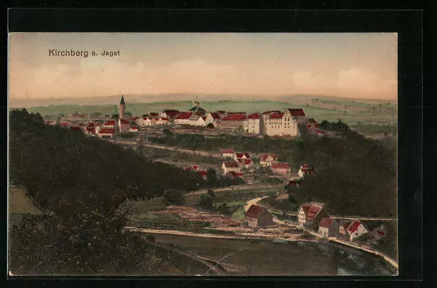 Ansichtskarte Kirchberg a. Jagst, Teilansicht 1913