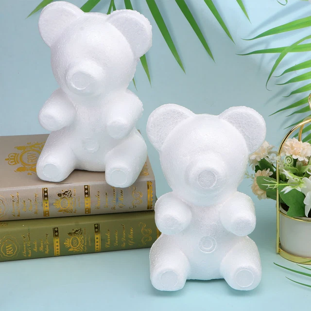 2 Pcs Ours Formes Florales En Polystyrène Mousse De Fleurs Animal