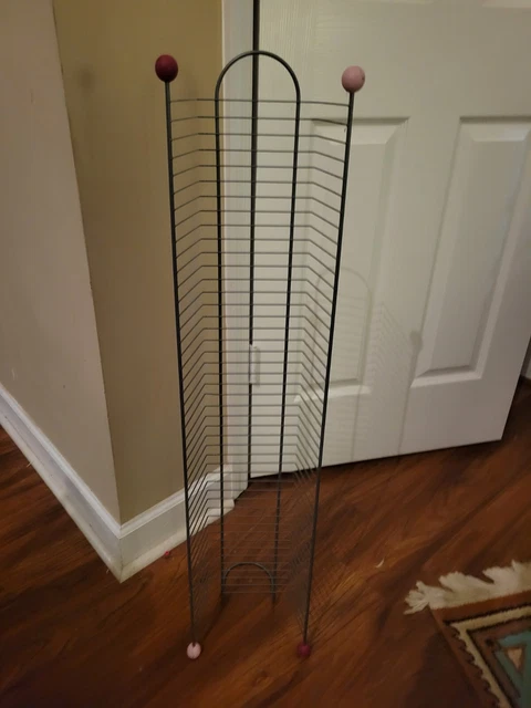 Tall Vintage CD tower Storage Rack Media Holder Over 40 CDs