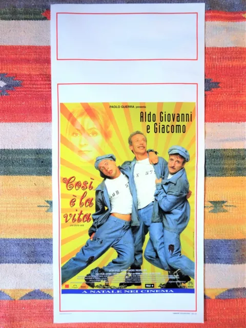 Locandina COSÌ È LA VITA Poster Cinema Originale ALDO GIOVANNI E GIACOMO 1998