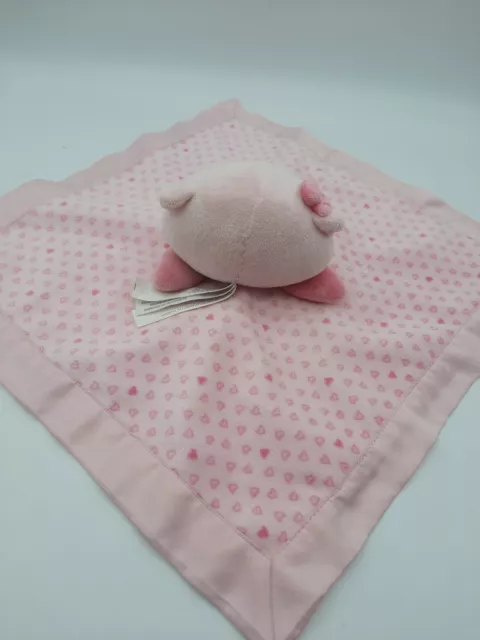 Carters Child Of Mine Pink Hearts Plush Owl Rattle Lovey Baby Security Blanket 2