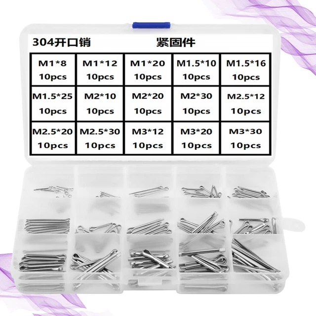 150 Pcs Rostfreier Stahl 150pcsm1m3 Edelstahl-Splint Befestigungsclip