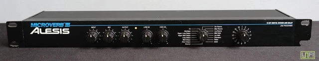 ALESIS MICROVERB III 90's Digital 16 Bit Reverb & Delay Effects 1U Rack ...