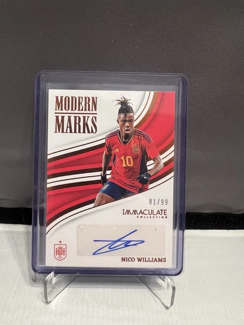 Carte Panini Donruss Soccer 2023-24 Nico Williams - Autographe Série Signatures, Espagne, état Near Mint