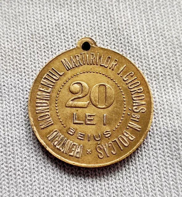 Token Jeton Rumanien Romania 20 lei BEIUS Ultra Rar ( bani ban leu ) 1920 - 1930