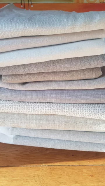 NEUTRAL FABRICS 2 kg of LARGE REMNANTS /BUNDLE /variety for craft