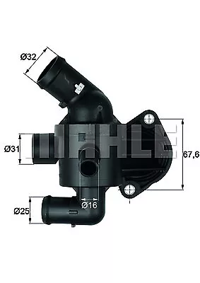 TI 15 92 MAHLE Thermostat, liqiuide de refroidissement pour AUDI,SEAT,SKODA,VW