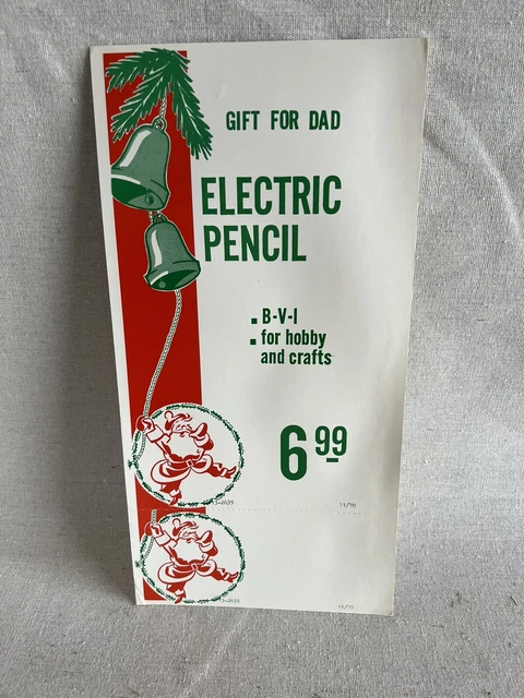 14”x7” VINTAGE GAMBLES STORE Ephemera ADVERTISE Electric Pencil Christmas Ad