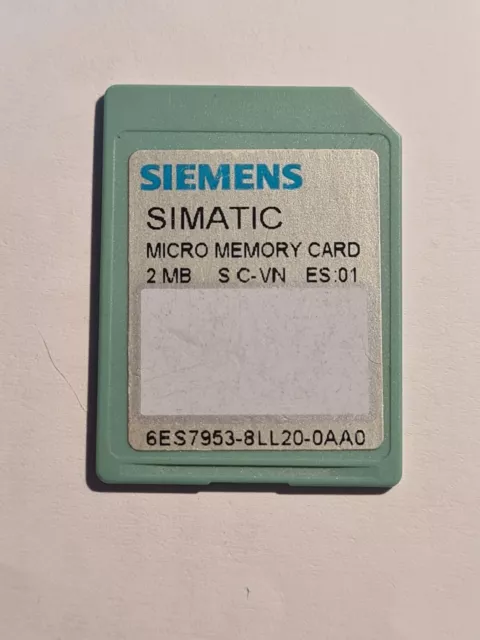 Siemens 6ES7953-8LL20-0AA0 / 6ES7 953-8LL20-0AA0 Simatic Micro Memory Card 2MB