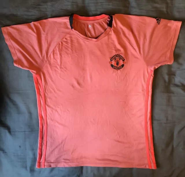 Manchester United Red Eu Training Shirt By Adidas Size Men's Medium