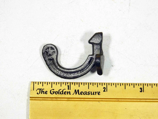A Rare Antique Break-Down Travel Hook Decorative Cast Iron Dated 1879 on Back 10