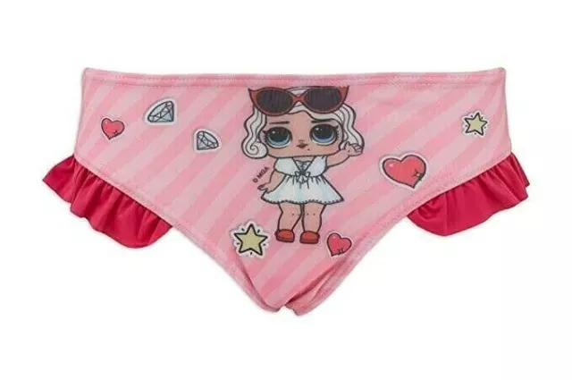 Costume mare bambina LOL surprise slip estate piscina rosa fucsia bimba 3/8 anni