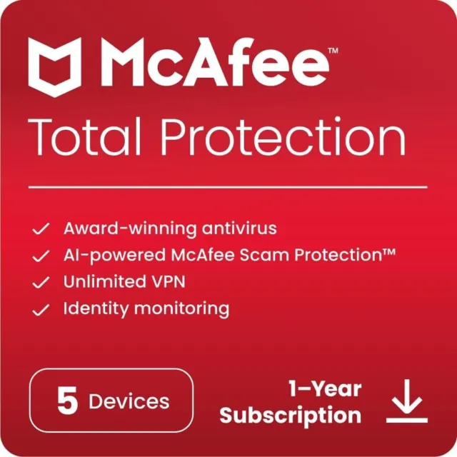 McAfee LiveSafe for Unlimited Devices / 1 Year (Key Card)