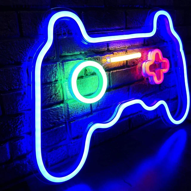 GAME SHAPED NEON Sign USB LED Neon Wall Light Home Bedroom Party Art