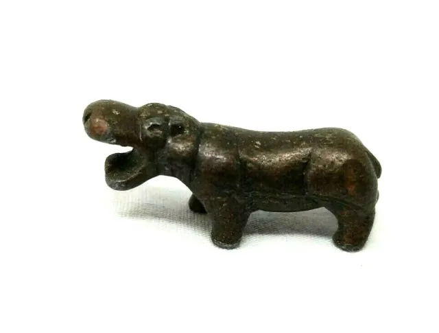 Miniature Bronze Hippo - 1"
