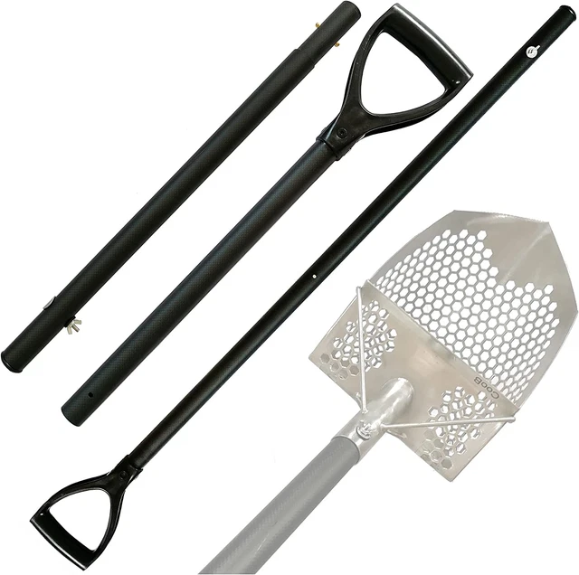 Metal Detector Hunting Sand Scoop Shovel - Travel Collapsible Light Strong Carbo