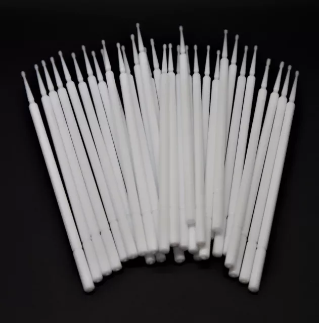 40 Micro Brush Disposable Microbrush Applicators - Eyelash Extensions (WHITE)