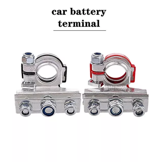 Connecteur de borne de batterie, 12v 3 Way Leisure Battery Top Terminal,  pour voiture, fourgonnette, caravane, camping-car (1 paire)