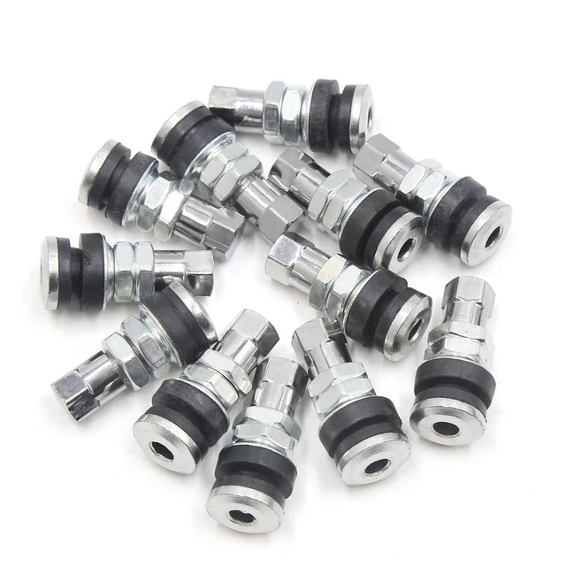 12Pcs à Metal scooter moto pneu roue Tubeless Obturateurs bouchon anti poussière