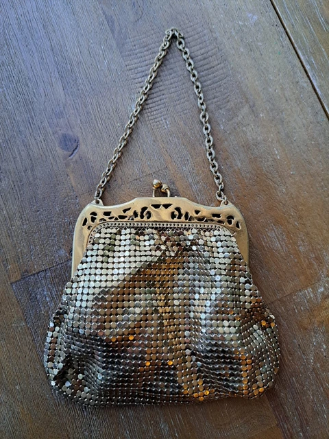VINTAGE WHITING AND Davis Gold Tone Coin Purse 30.29 PicClick AU