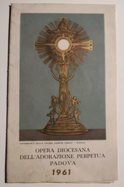 Santino / Calendario 1961. Opera Diocesana dell'Adorazione Perpetua. Buon Anno 