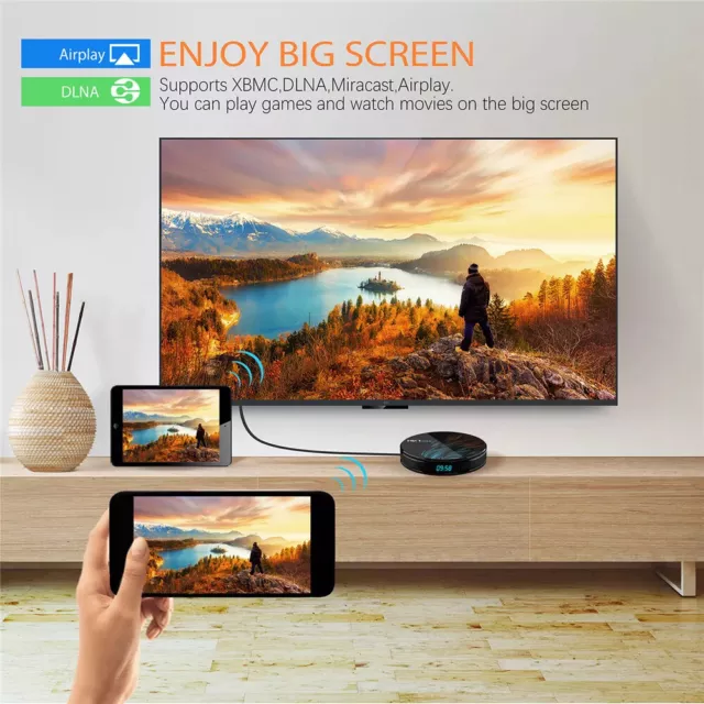 Decoder Smart Tv Box Android 9.0 Iptv 4K Full Hd 1080 4Gb+64Gb Internet Dazn 3