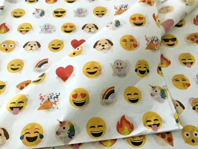 Patterned Printed Tissue Paper Wrap *Emojis Faces* Premium Quality