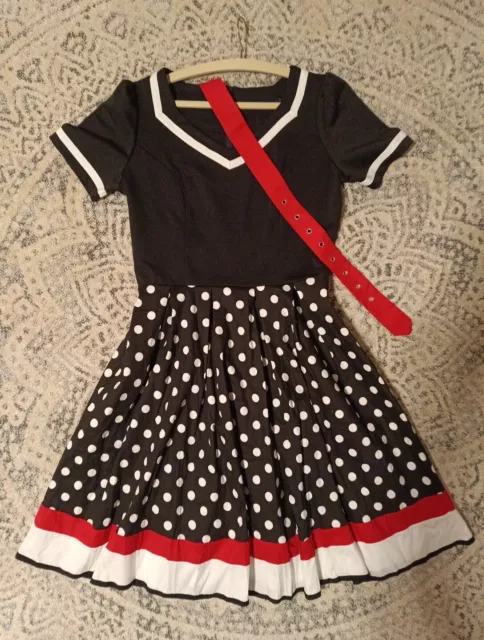 Kleid 50er Rockabilly Kleid Polka Dots Gr. 40 Neu