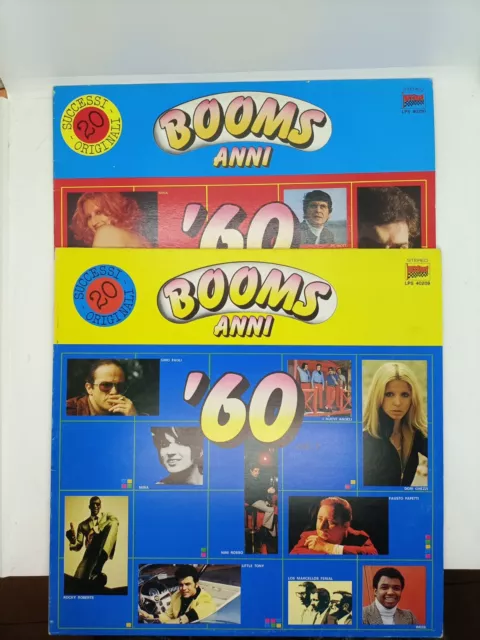 LOTTO 2x BOOMS ANNI 60 vol. 1 &2 LP 33 giri best of compilation