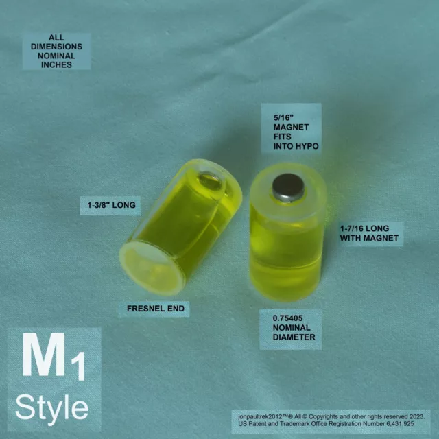 Hypospray M1, YELLOW Vial ONLY, Machined Acrylic WITH magnet
