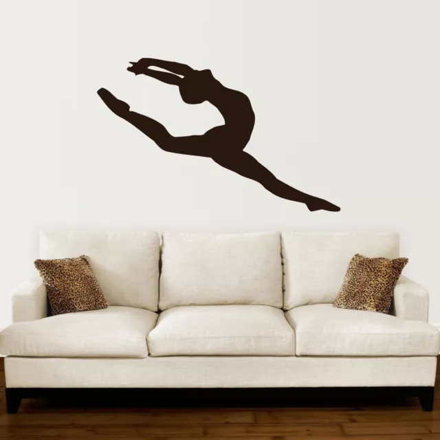 Ballerina Wall Decal Ballet Dancing Girl Vinyl Sticker Dance Studio Decor ZX156