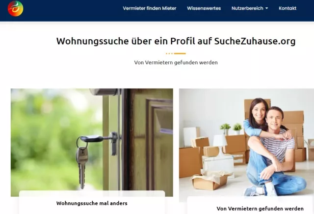 Immobilien Suchseite mit neuem Konzept