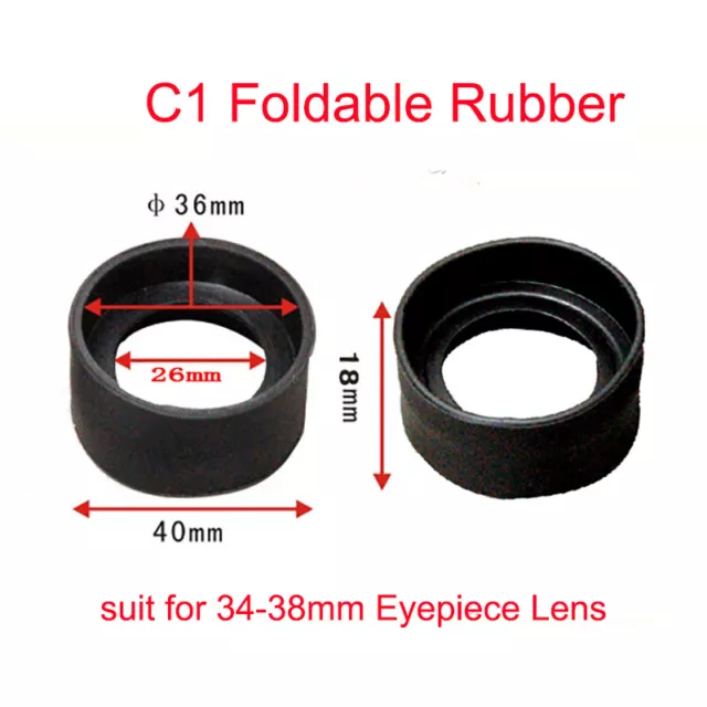 2PCS Rubber Eye Guards Eye Shield Cups f Biological Stereo Microscope Telescope