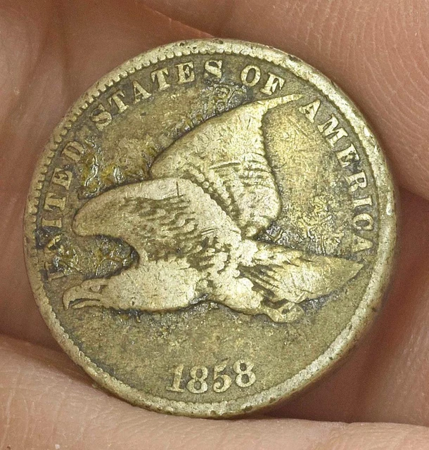 RAW 1858 Flying eagle 1c small Cent large Letter??