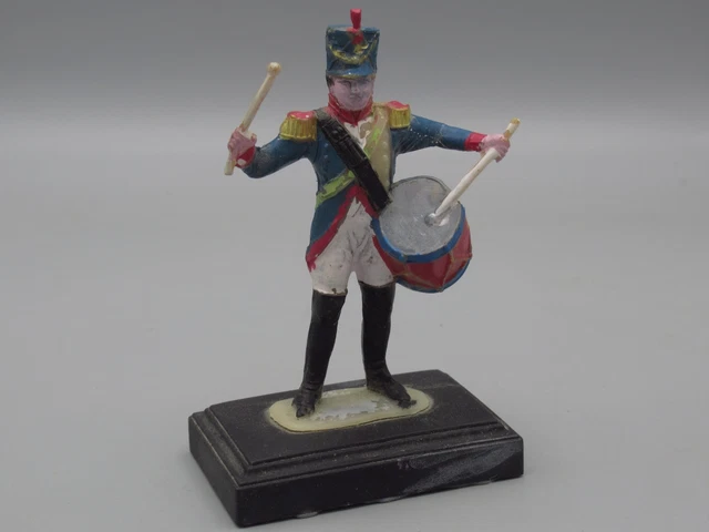 Soldat tambour du 1er empire sur socle, armée de Napoléon