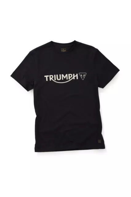 GENUINE Triumph Motorcycles Cartmel Modern Logo Print T-Shirt - Black